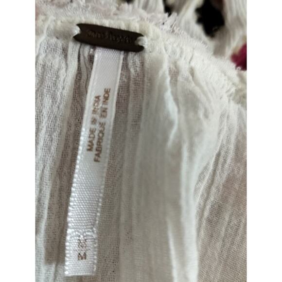 3351) Free People Embroidery Tassel Intimately Bodysuit Long Sleeve Size Medium - Picture 6 of 7